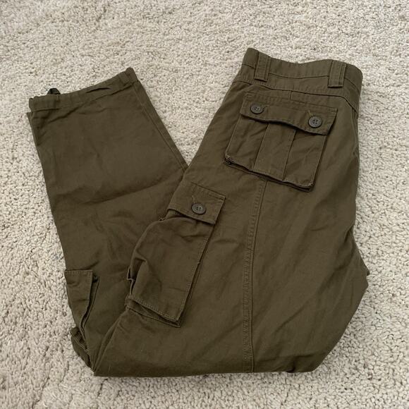 AK Army New York Utility Pants Mens 34x31 Cargo Pockets Ankle Ties Drawstring - Picture 1 of 6